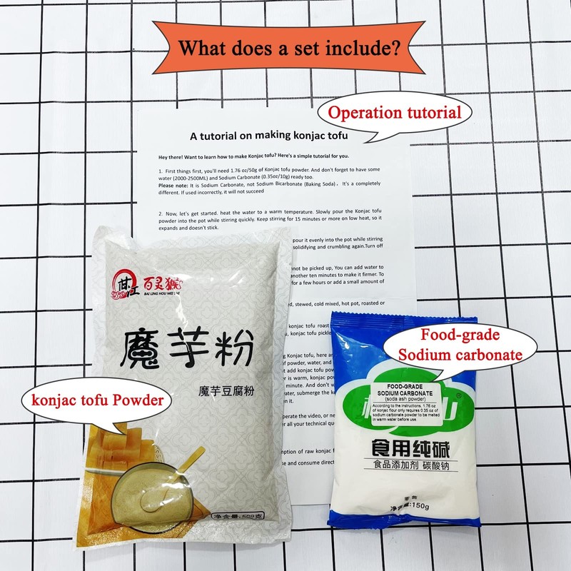 BAILINHOU konjac tofu powder, Pure konjac flour speciflcally formulated for
