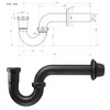 18 Gauge Solid Brass P-Trap 1 1/4” OD, Heavy Duty