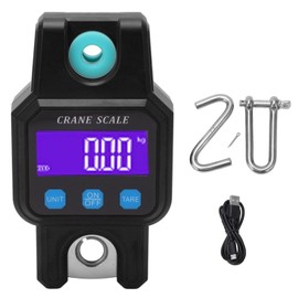 Hanging Scale Digital Display Backlight Screen 300KG Range Weighing Tool for Warehouse Black