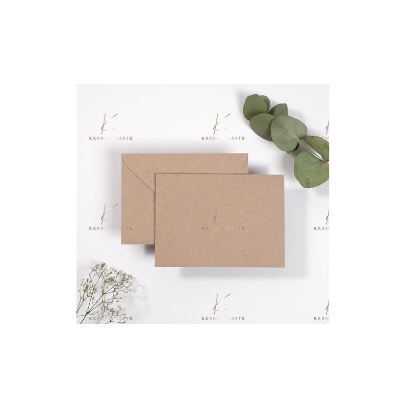 C6 Kraft Fleck Envelopes 114mm x 162mm Pack of 50