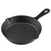 MOZUVE 6 Inch Cast Iron Skillet, Frying Pan with Drip-Spouts,