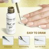 JODSONE 2pcs Metallic Nail Art Gel Liner Gold Mirror Chrome
