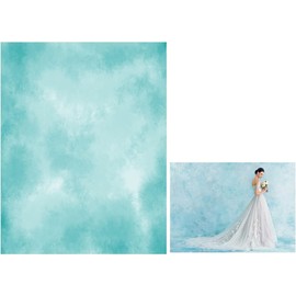 6x9ft Aqua Abstract Solid Photography Backdrops Gradient Portrait Photo Booth Background for Photographyer