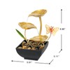 Water Fountain Indoor Metal Tabletop Fountain Waterfall 3-Tier Small Desk