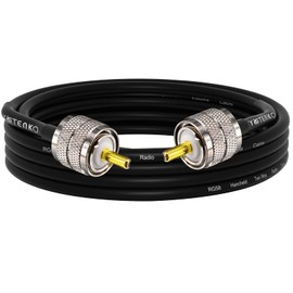YOTENKO CB Coax Cable 13ft,UHF PL259 Cable,CB Antenna Cable,RG58 Coaxial Cable UHF Male to Male 50 Ohm Coax Low Loss for CB Radio,Ham Radio,SWR Meter,Dummy Load,Antenna Analyzer