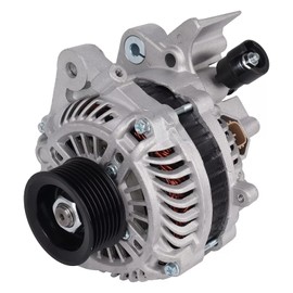 11176N Alternator Compatible with Honda Civic 2006 2007 2008 2009 2010 2011 L4 1.8L, 80A 12V CW 7-Groove Pulley, Replace# 31100RNAA01, 31100RNAA012M2
