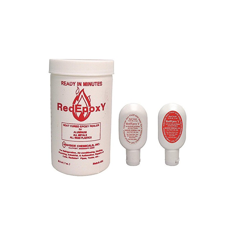Highside Red Epoxy Metal Sealant Kit, 2- .5ozTubes