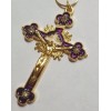 Christian CATHOLIC Holy CROSS WITH CHAIN GOLD PLATED