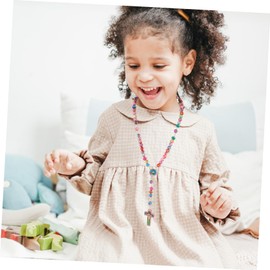 SAFIGLE Gold Cross Necklace Women Cross Pendant Necklace Faith Rosary Beads Delicate Present