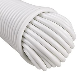 West Coast Paracord’s Plastic Coated Clothesline – Synthetic Fiber Core – All Purpose Laundry Line Dryer Rope – Strong and Durable – Crafting and DIY Projects- (7/32 Inch, 100 FT) White