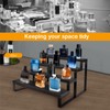Wood Cologne Organizer for Men,12 Inch 4 Tier Cologne Stand