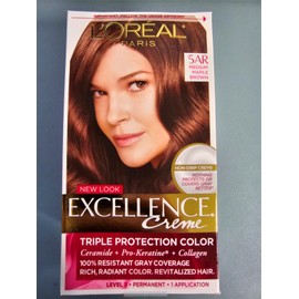 L'Oreal Excellence Creme Triple Protection Color #5AR Medium Maple Brown, 1 Kit