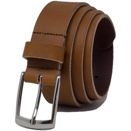 Ashford Ridge Made in England 34mm Full Grain Leather Belt with Classic Buckle - Tan XL