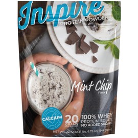 Bariatric Eating Inspire Mint Chip Whey Protein Isolate Powder with Calcium (20 Servings)