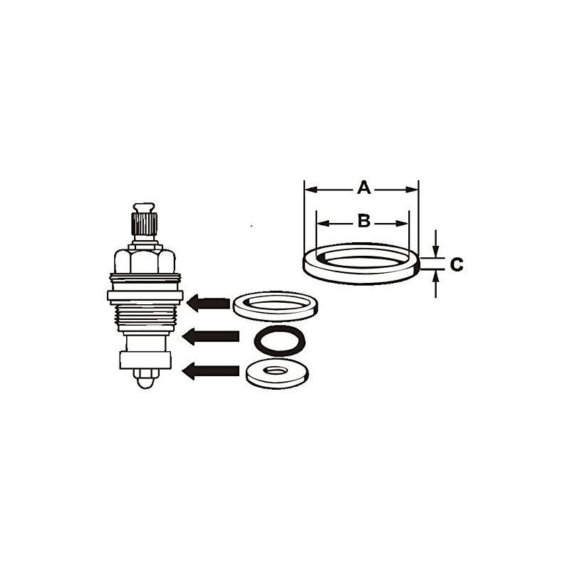 CORNAT T380100 Set of Gasket for tap top Parts