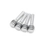 uxcell 4 Pcs M4 Thread Silver Tone Metal Front Rear