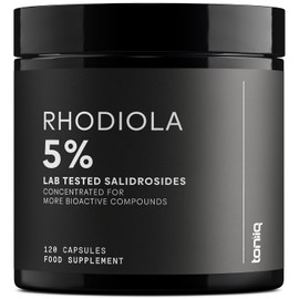 Toniiq Triple-Strength 600mg Rhodiola Rosea - 120 Capsules - 5% Salidroside Concentrated Extract - Highly Purified and Bioavailable