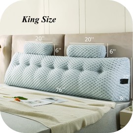 Gpround Wedge Headboard Pillows + 2 Head Roll Pillow Bed Wedge Pillow for Headboard Large Bolster for Bed Rest Reading Pillows Backrest Pillows for Sitting in Bed Backrest Positioning Support