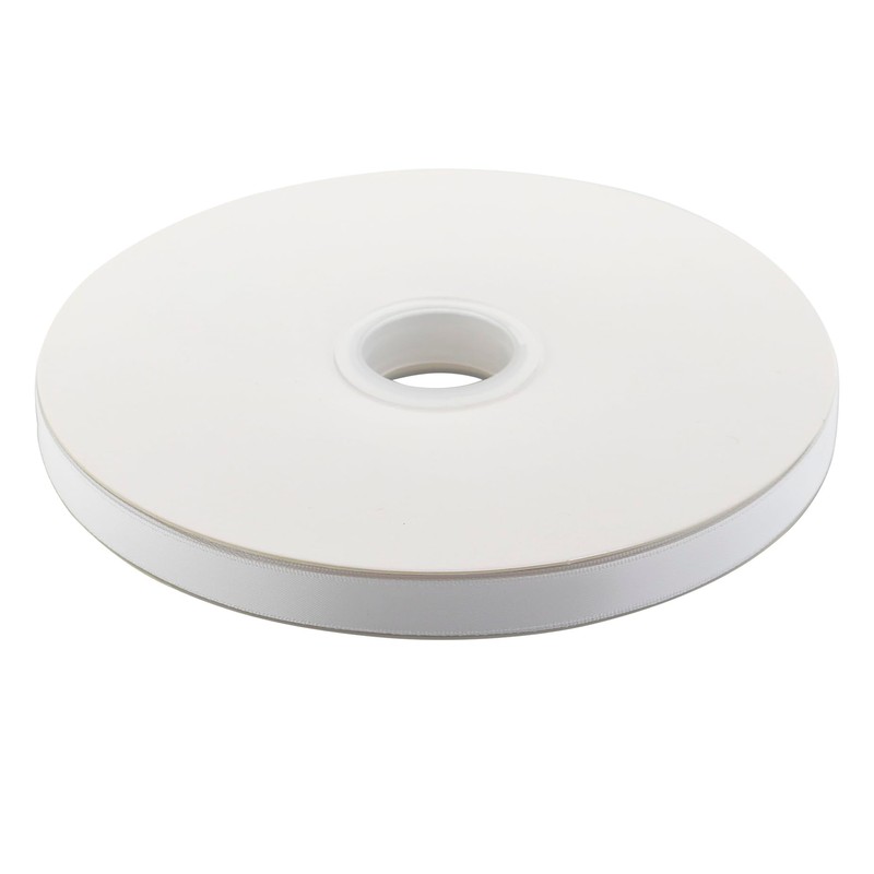 Double Faced White Satin Ribbon: 3/8 Inch 100 Yards Roll