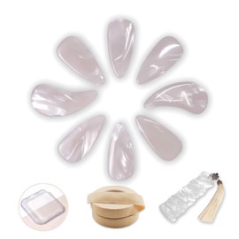 MUYIYANG Guzheng Nail，Zither finger picks,Set with Finger Tape ，Nail Plate and Storage Box- Complete Accessories Kit for String Instrument Players（ice pink）