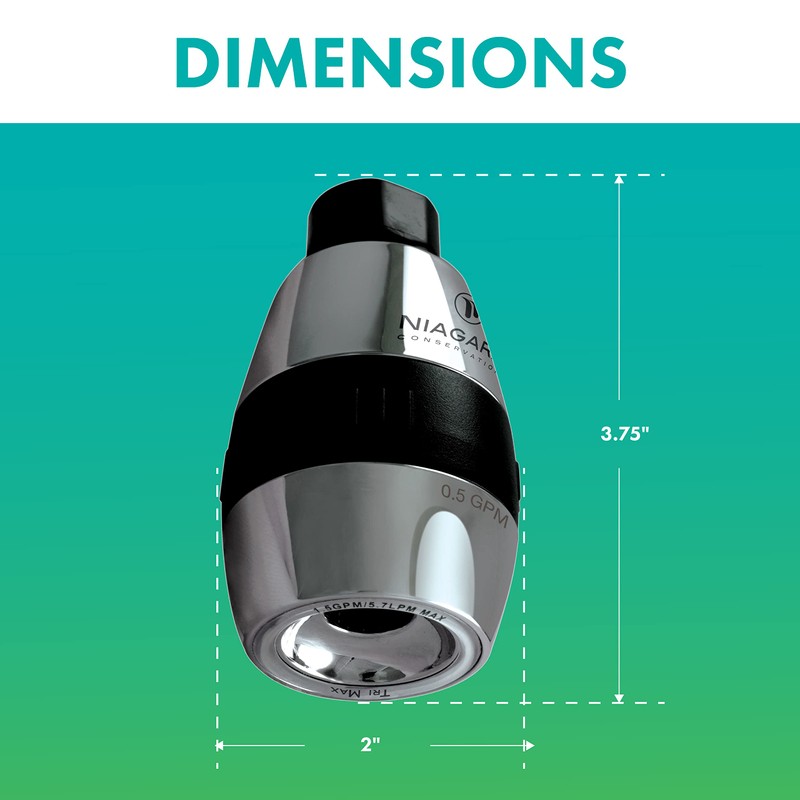 Niagara Conservation N2615CH Tri-Max 1-Spray with 0.5-1.5 GPM 2-in. Wall