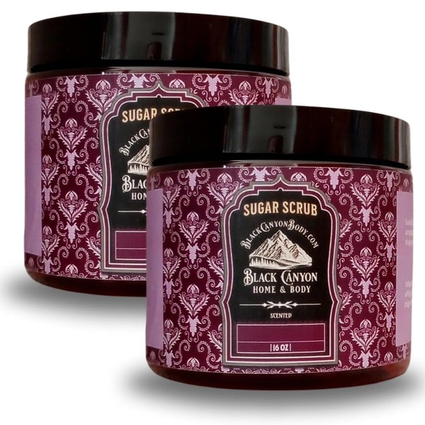 Black Raspberry Vanilla Scented Sugar Scrub, 16 Oz (2 Pack)