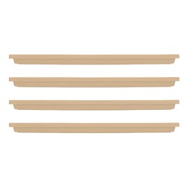 HC Companies Farmhouse Venetian 30 Inch Rectangular Flower Box Plant Saucer Drip Tray, Sandstone Tan, 4 Pack