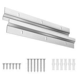 Pack of 2 Z Clamps for Hanging, 30 cm, Heavy Duty Suspension System, French Rails with Screws, Interlocking Photo Frame Hooks for Pictures and Mirrors, Artwork, Frames