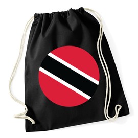 Hippowarehouse Trinidad and Tobago Flag Drawstring Cotton School Gym Bag 37cm x 46cm, 12 litres