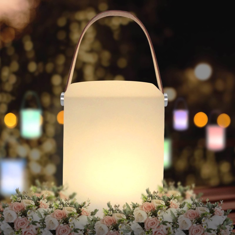 Outdoor Table Lamp with Remote Control, Warm White, 8 Colours,