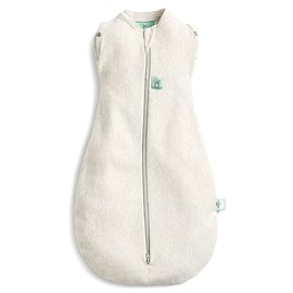 ergoPouch Organic Cotton Cocoon Swaddle Bag, 1.0 TOG, for Babies 0-3 Months, Grey Marle