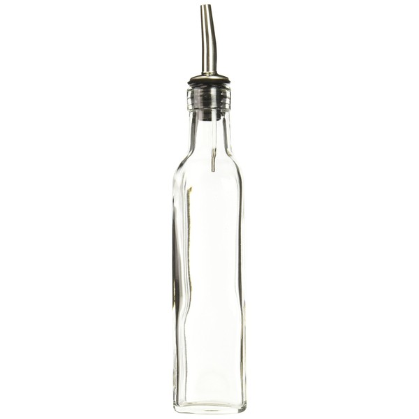Winco GOB-8 Oil/Vinegar Bottle with Top, 8-Ounce, Medium, Clear
