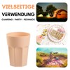 ENGELLAND - 5 x Plastic Cups Apricot Pastel Colours 400ml