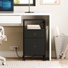 HOOBRO 2-Drawer Mobile File Cabinet, Filing Cabinet with Charging Station,