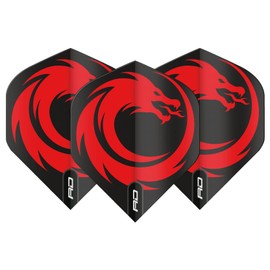 RED DRAGON Black Dragon Design Hardcore XT Dart Flights - 4 Sets Per Pack