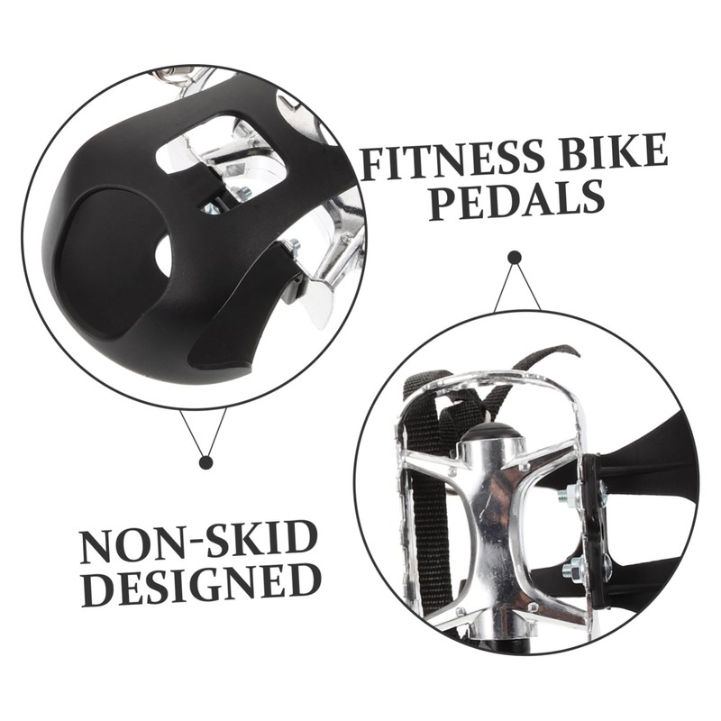 Mikinona 1Pair Lightweight Non Skid Exercise Bike Pedal Comfortable Base