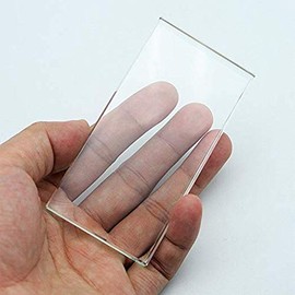 Pro Nail Art Painting Color Toning Glass Board Makeup Palette Eyelash Extension Adhesive Glue Pallet Glass Palette Stand（2 x 4 Inch ）