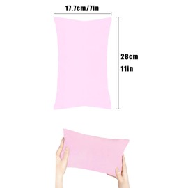 tintoke Mini Pillow, Travel Pillow, 30 x 20 x 4 cm, Small Pillow, Machine Washable, Mini Pillow for Travel, Neck Pillow Inflatable in Smaller Women's Size, Suitable for Adults, Travel (Pink)