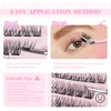 CALAILIS Self Adhesive Eyelashes 60Pcs Lash Clusters Press On Lashes,
