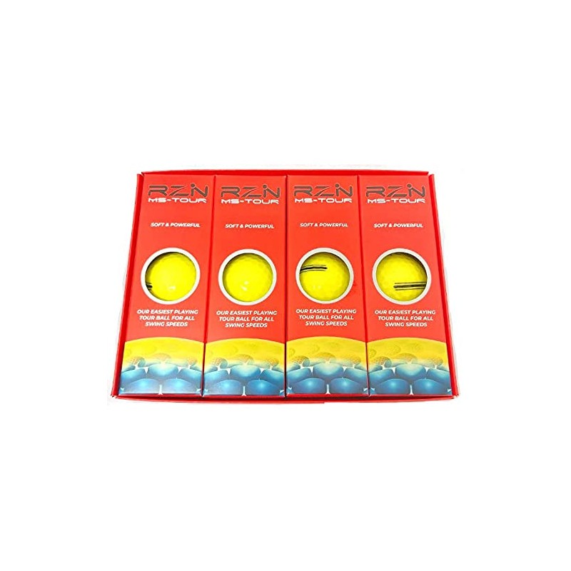 Resin Golf Ball RZN MS-Tour 1 Dozen Red Box Yellow