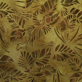 Japanese Wrapping Cloth 18-3/4", Furoshiki Bag - Large Brown Leaves Batik