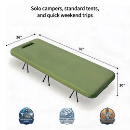 Inflatable Camping Cot, with Sleeping Pad 76"x26"