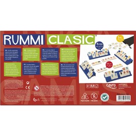 Cayro Rummi - Ages 8+ - Classic Model - Fun Board Game Ideal for Children and Adults - 106 Pieces, 1 Cloth Bag and 4 Stands - 2 to 4 Players