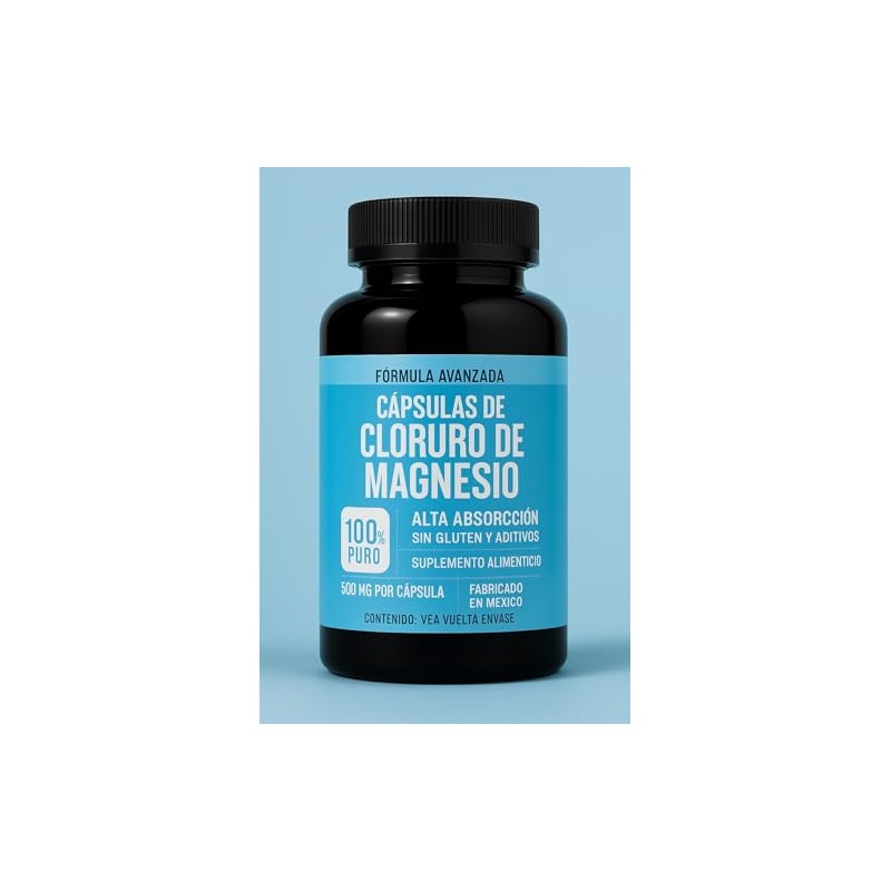 Cloruro de Magnesio en Cápsulas 500 mg | 100 Cápsulas