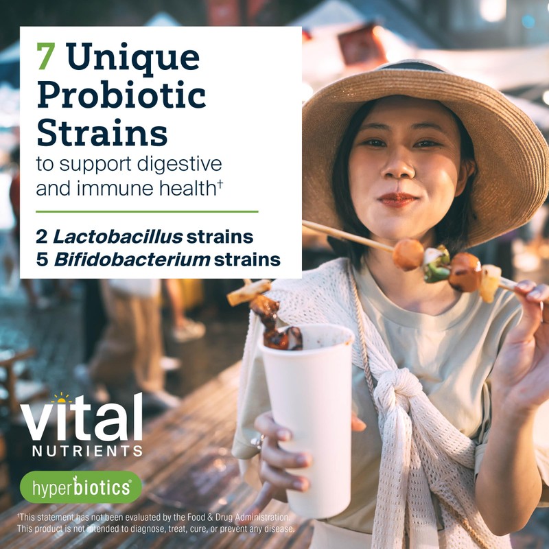 Hyperbiotics Vital Nutrients Bifidobacterium Probiotic | 7 Targeted Strains |