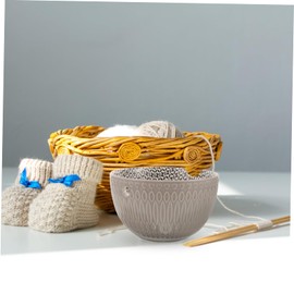 Operitacx Crochet Yarn Bowl Yarn Bowls for Crocheting Crochet Organizer Ceramic Storage