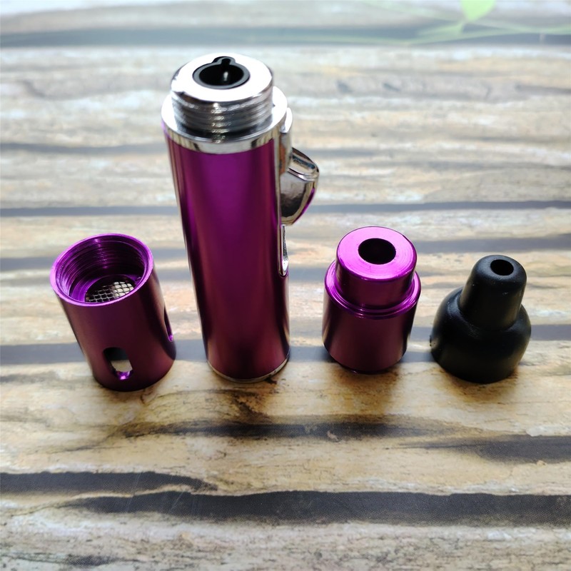 Torch Lighter,Handheld Multifunctional All-in-One Tube Built-in Detachable Windproof Lighter,Outdoor,Indoor,Camping,Candle,Birthday,Purple(2PCS)
