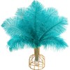 iHUFeather 20pcs Peacock Blue Ostrich Feathers Natural Bulk 10-12Inch 25-30cm