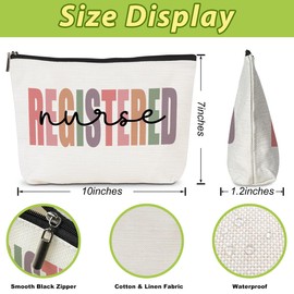 EIXU Registered RN Nurse Gifts Nurse Bag Nursing Nurse Accessories for Work Encouraged Cosmetic Bag Nurse Week Nursing Graduation Christmas Nurse Appreciation Birthday Makeup Bag RN Gifts for Women