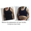 Henicepte Mens Undershirt Tummy Control Chest Compression Hidden Gynecomastia Undershirt